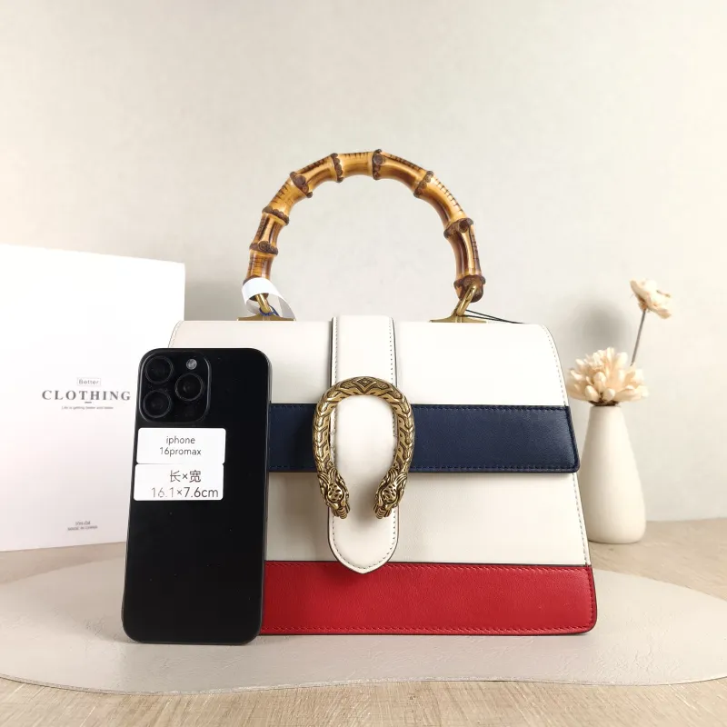 GUCCI Crossbody Bag Dionysus Crossbody Bag White · Red · Blue Calfskin Medium 27 × 13 × 18 cm — cover view 2 of 5