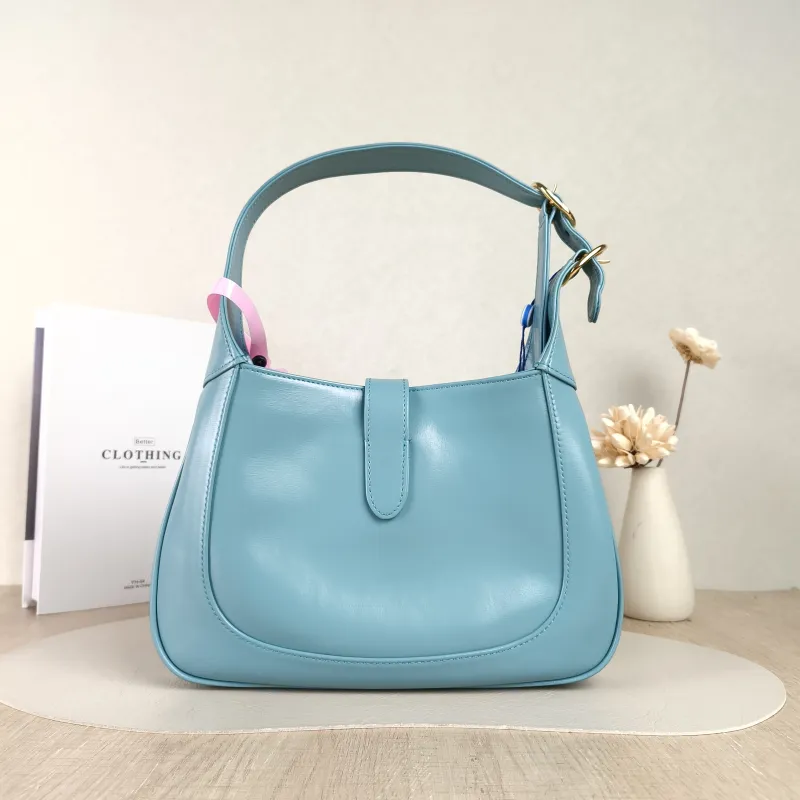 GUCCI Crossbody Bag Jackie 1961Collection Blue Calfskin Medium 27.5 × 4 × 19 cm — cover view 5 of 5