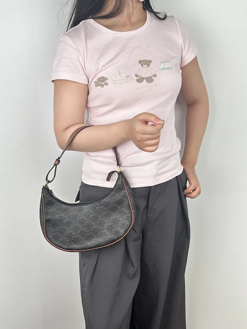 CELINE Shoulder Bag AVA Monogram PVC Medium23 × 7 × 19 cm — on-model view 2 of 2