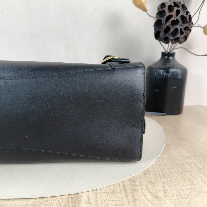 BALENCIAGA Crossbody Bag Neo Classic Black with Gold-Tone Hardware Calfskin Small 33 × 15.5 × 21 cm — detail view 9 of 12