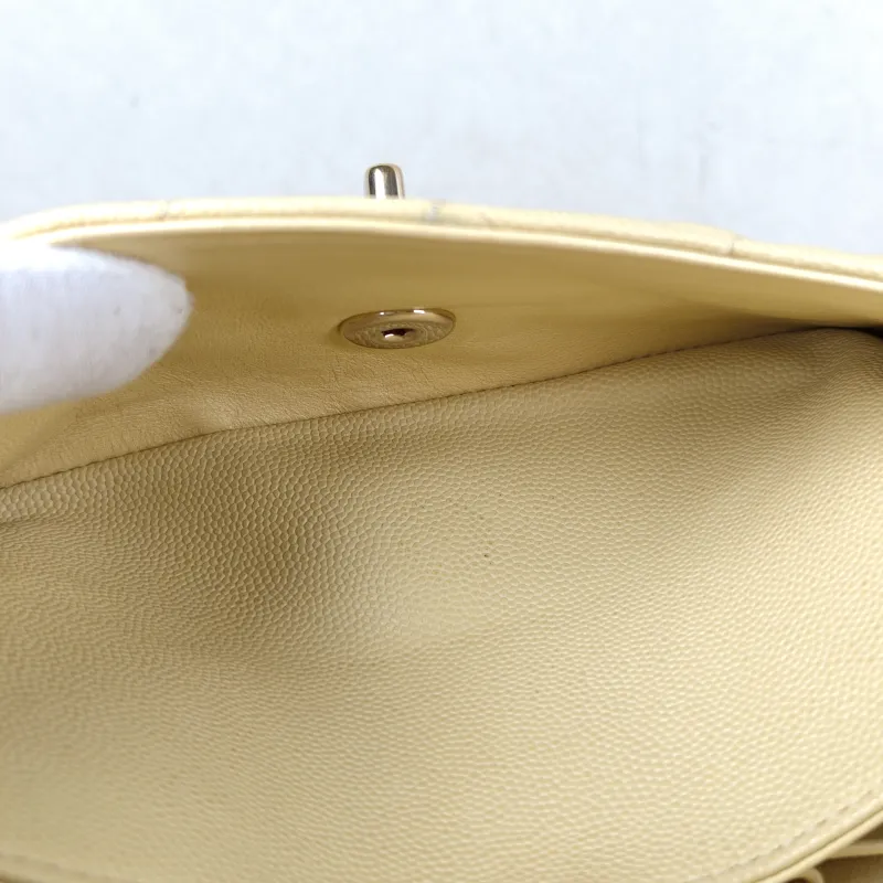 Chanel Crossbody Bag Classic Flap CF Yellow Grained Calfskin Small 23 × 6 × 14.5 cm — detail view 10 of 13