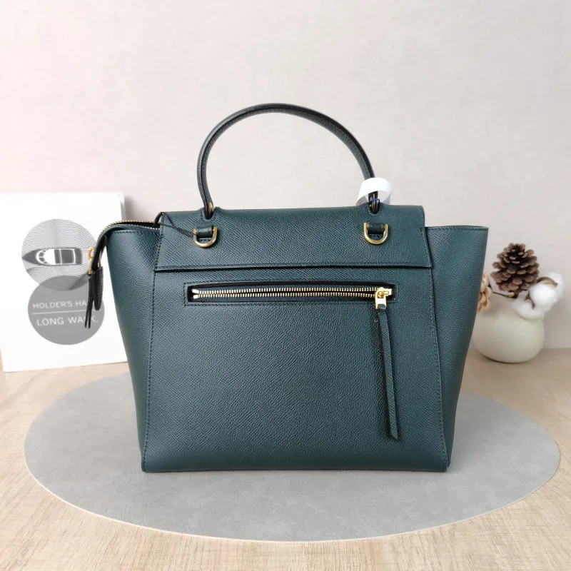 CELINE Shoulder Bag Belt Micro Green Calfskin Medium24 × 13 × 20 cm — cover view 5 of 5