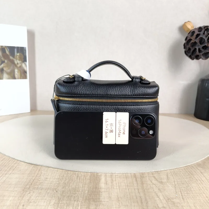 Chanel Crossbody Bag lp Box Bag Top Handle Crossbody Bag Black Calfskin One Size 19 × 5 × 12 cm — cover view 3 of 6