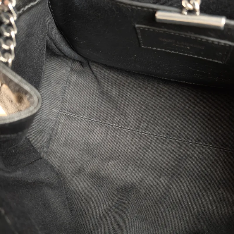 SAINT LAURENT Crossbody Bag NOLITA Black Lambskin Small 22 × 13 × 17.5 cm — detail view 6 of 11