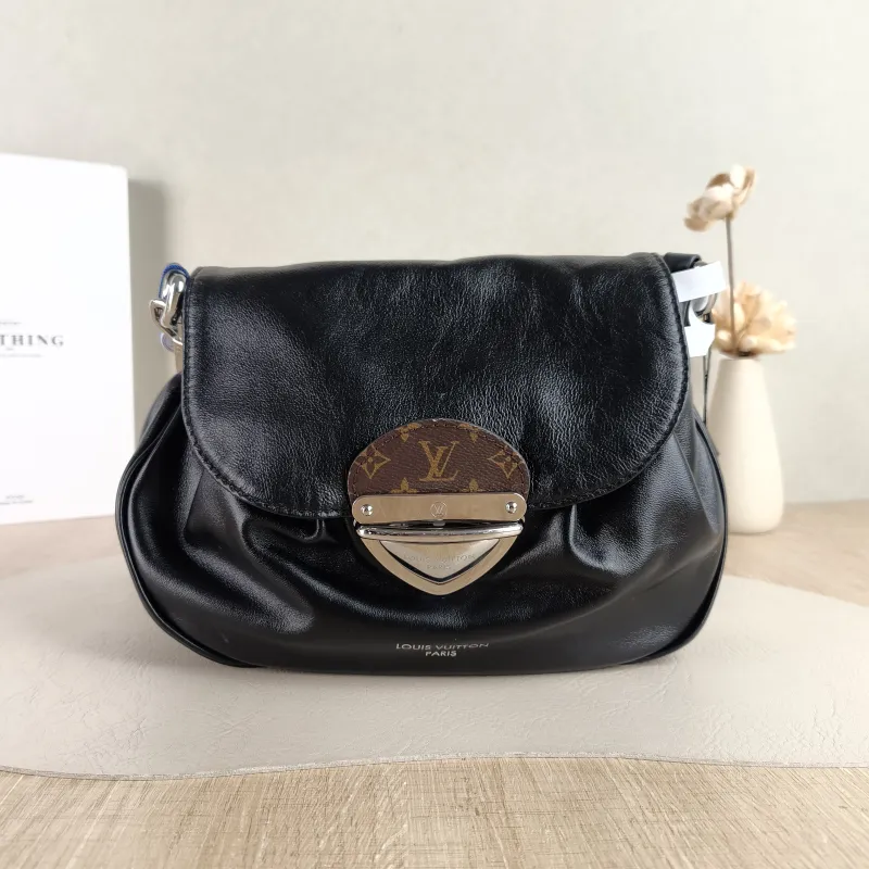 Louis Vuitton Shoulder Bag Sunset Vibe Black Lambskin One Size 27 × 3 × 18 cm
