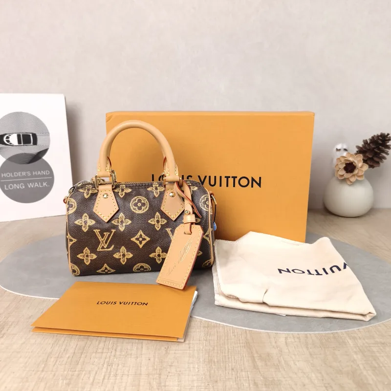 Louis Vuitton Crossbody Bag Speedy Nano Brown PVC nano 16 × 7.5 × 10 cm — cover view 2 of 6