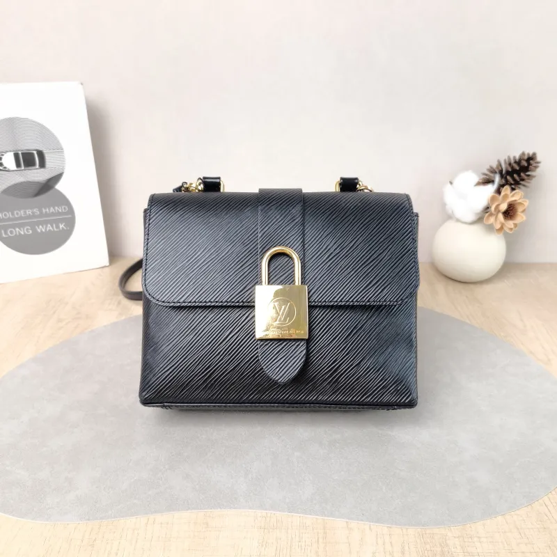 Louis Vuitton Crossbody Bag Locky BB Black Epi Embossed Calfskin BB 20 × 7.5 × 16 cm