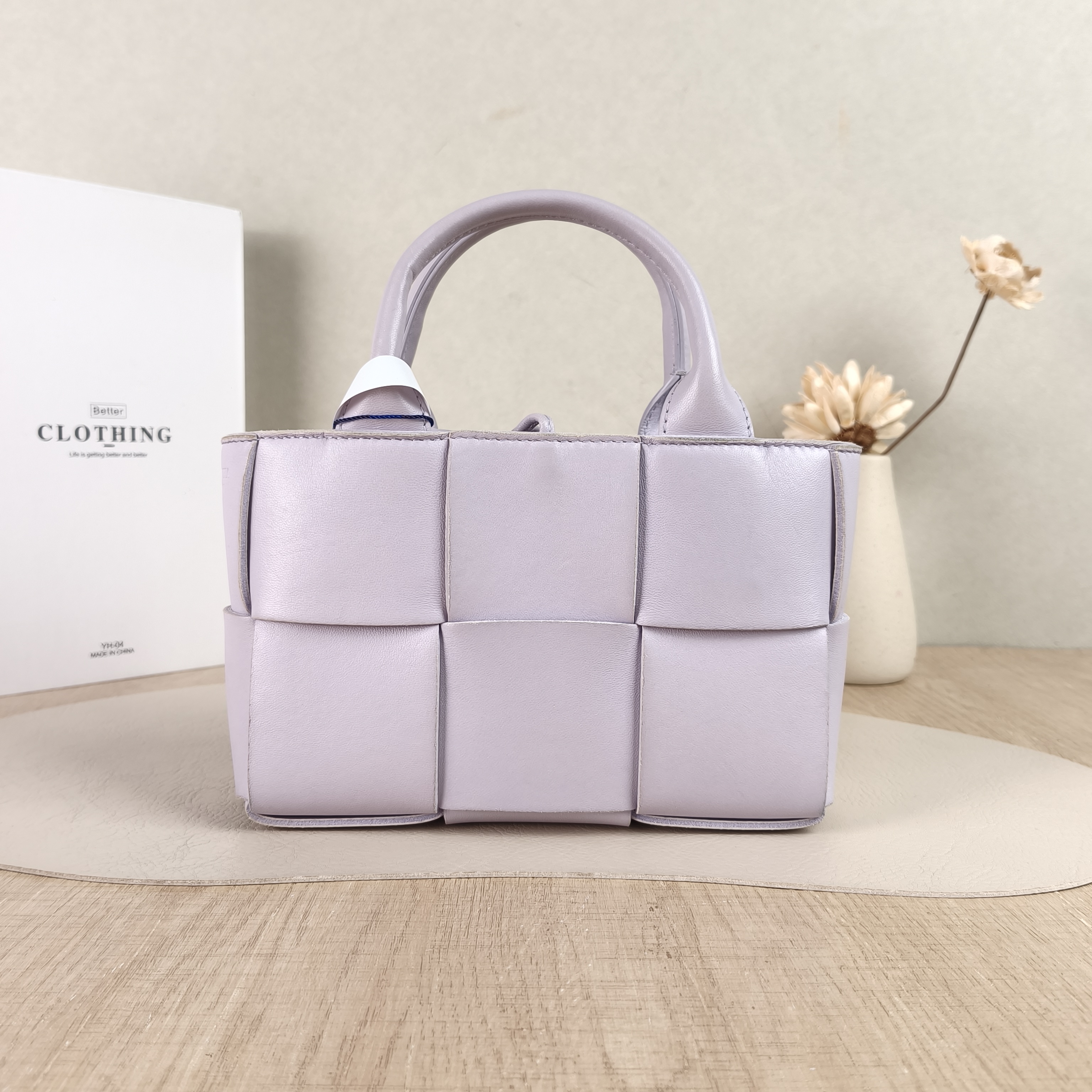 Bottega Veneta Top Handle Bag Arco Woven Tote Bag Lambskin Mini20 × 7 × 13 cm — cover view 2 of 5