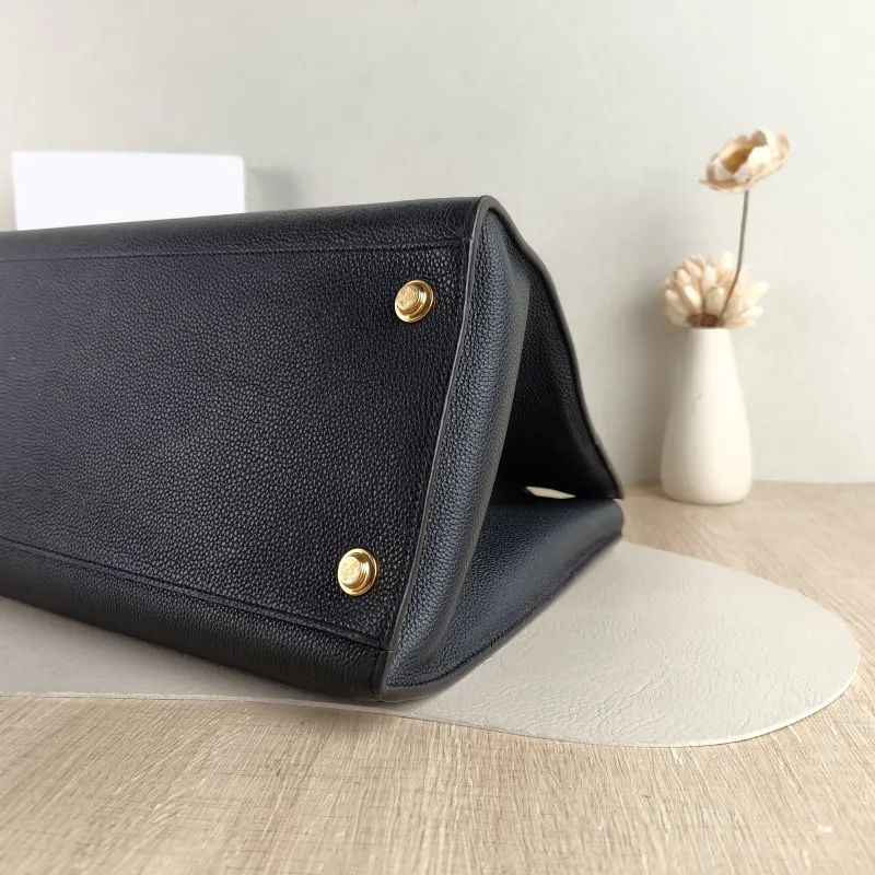 Louis Vuitton Crossbody Bag CITY STEAMER Shoulder Bag Black Calfskin Large 34 × 14 × 29 cm — detail view 6 of 12