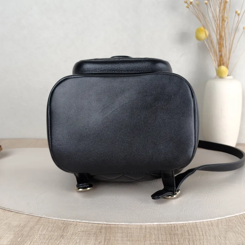 Chanel Backpack Duma Black Calfskin Small 18 × 12 × 18.5 cm — cover view 2 of 5