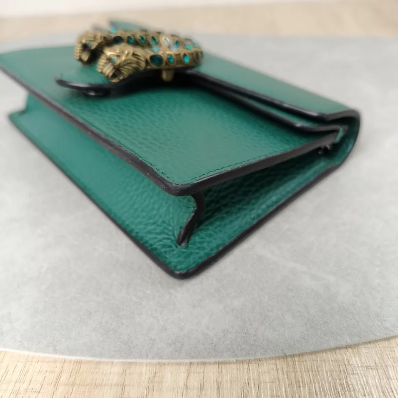 GUCCI Crossbody Bag Dionysus Green Calfskinmini16.5 × 4.5 × 10 cm — detail view 19 of 19