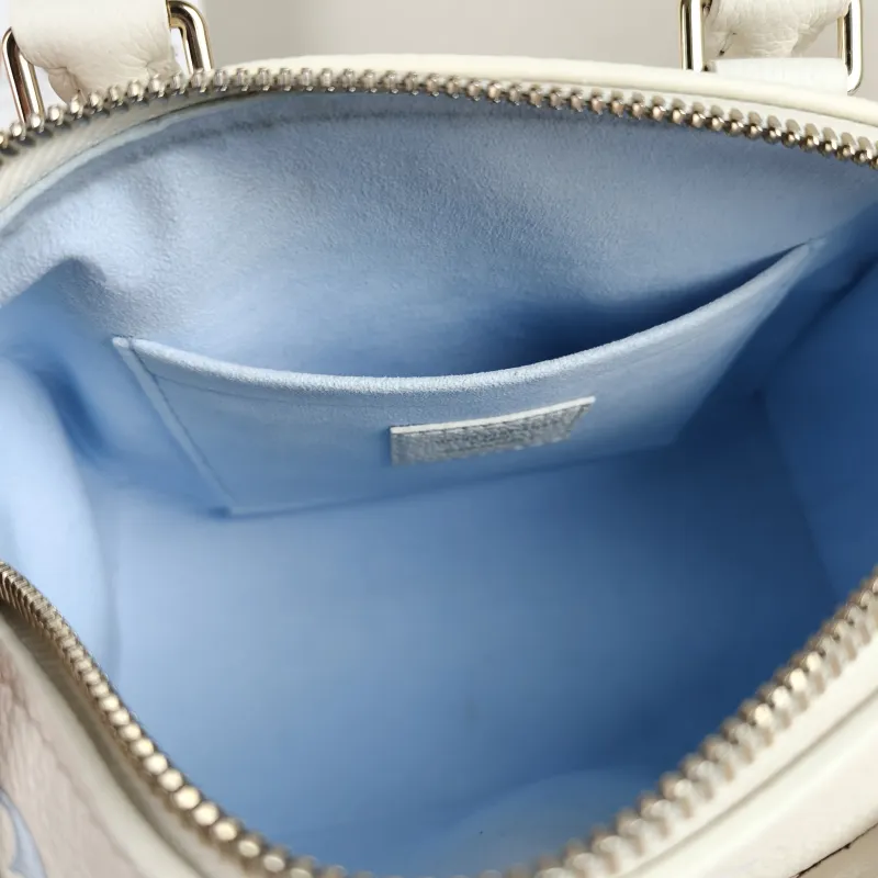 Louis Vuitton Crossbody Bag Speedy20 White · Blue Calfskin One Size 20.5 × 12 × 13.5 cm — detail view 5 of 12