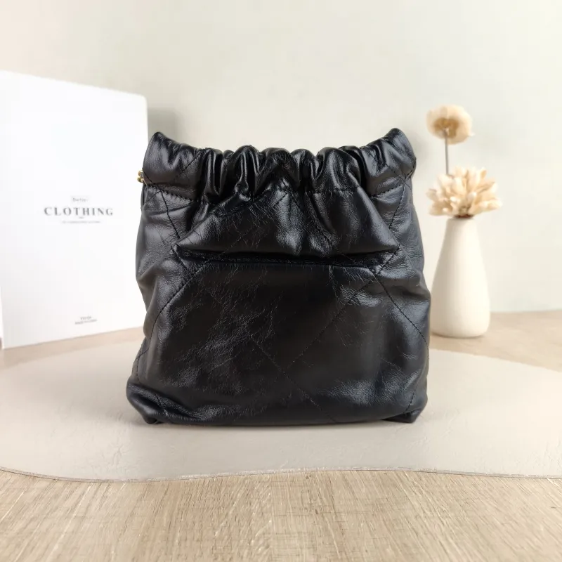 Chanel Shoulder Bag 22Bag Black CC alfskin Mini 20 × 6 × 19 cm — cover view 2 of 5