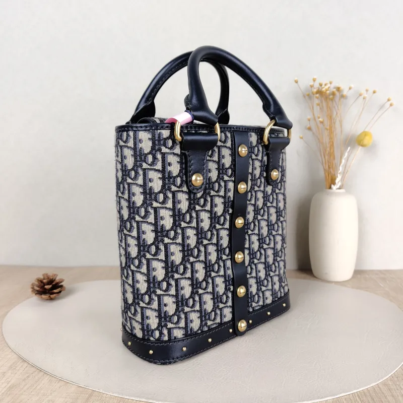 DIOR Shoulder Bag Signature avenue Bucket Blue Canvas One Size 22 × 9 × 22.5 cm — cover view 3 of 5