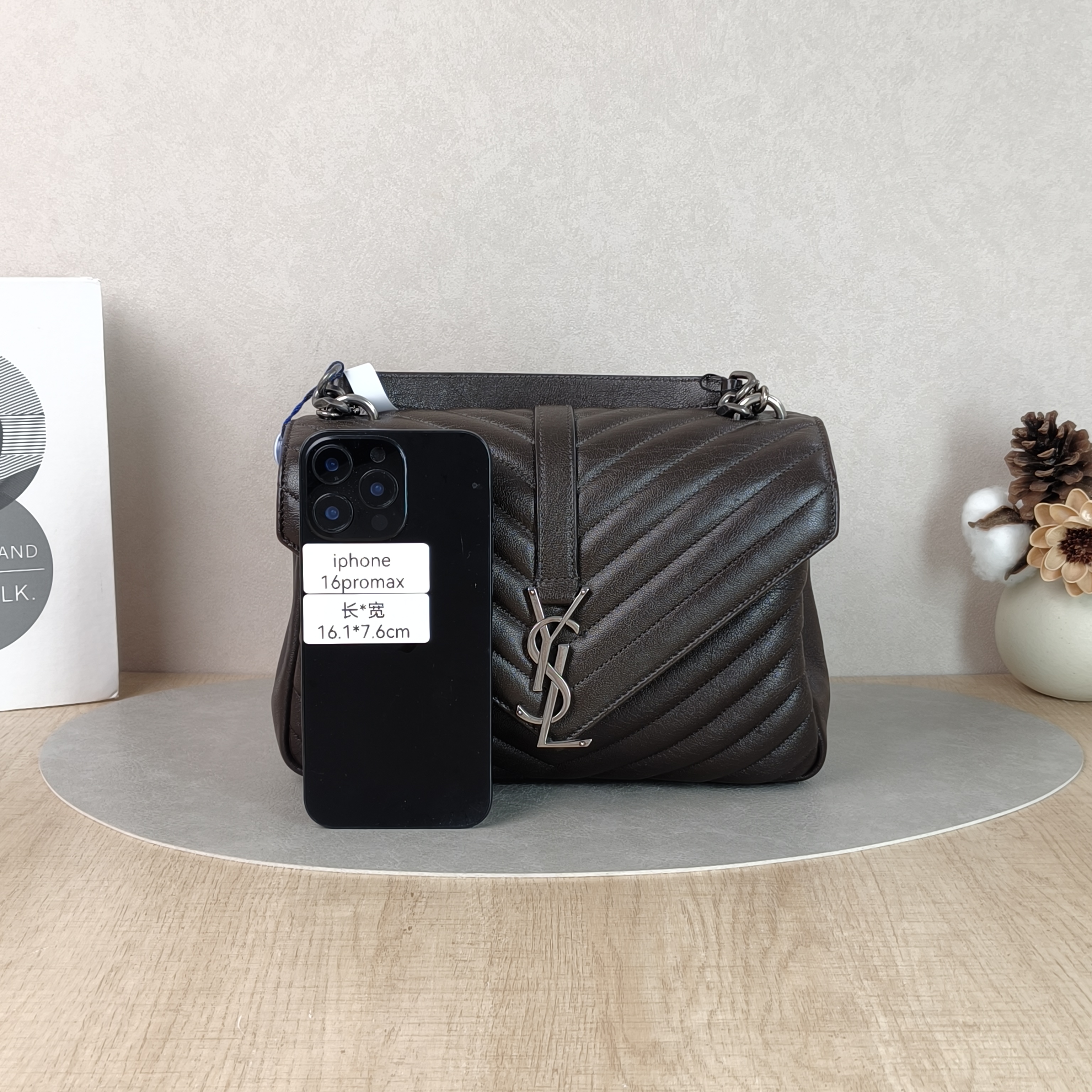 SAINT LAURENT Shoulder Bag COLLEGE Calfskin Medium24 × 6.5 × 17 cm — cover view 3 of 5
