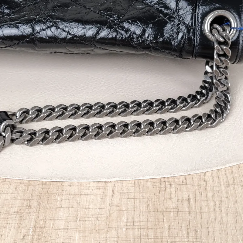 SAINT LAURENT Crossbody Bag Niki D Waxed Leather Calfskin Medium 28 × 8.5 × 20 cm — detail view 2 of 14