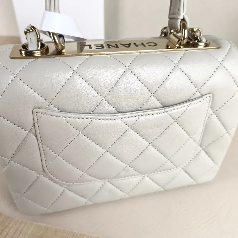 Chanel Crossbody Bag Trendy CC Grey Lambskin Mini 19.5 × 8 × 14.5 cm — detail view 13 of 13