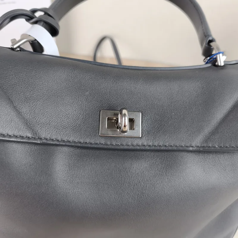 BALENCIAGA Crossbody Bag RODEO Dark Grey Calfskin Mini 23 × 10 × 17 cm — detail view 10 of 12