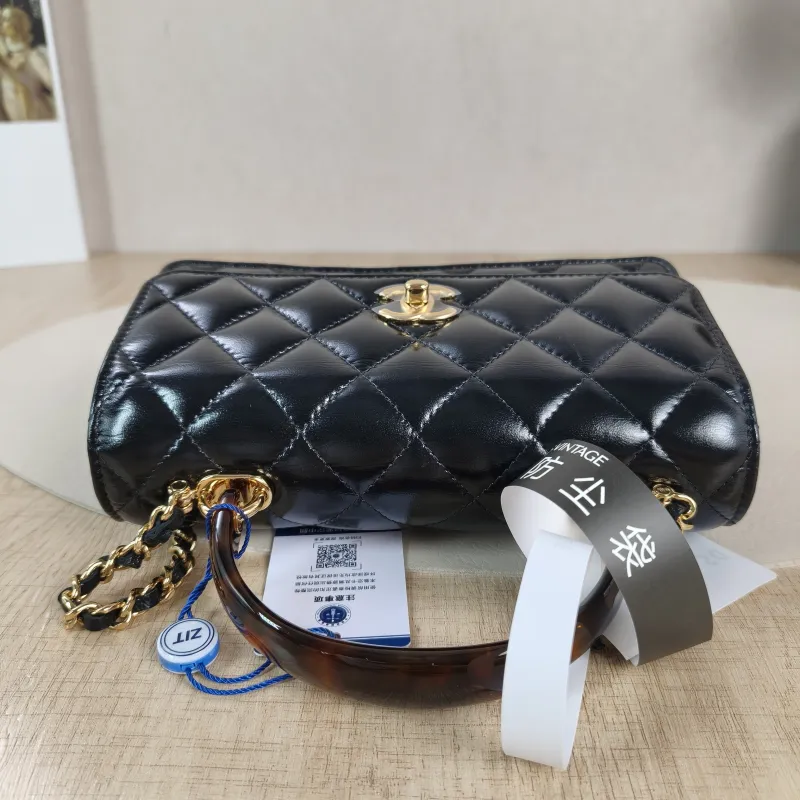 Chanel Crossbody Bag woc Black Waxed Leather One Size19 × 7 × 11 cm — detail view 6 of 12