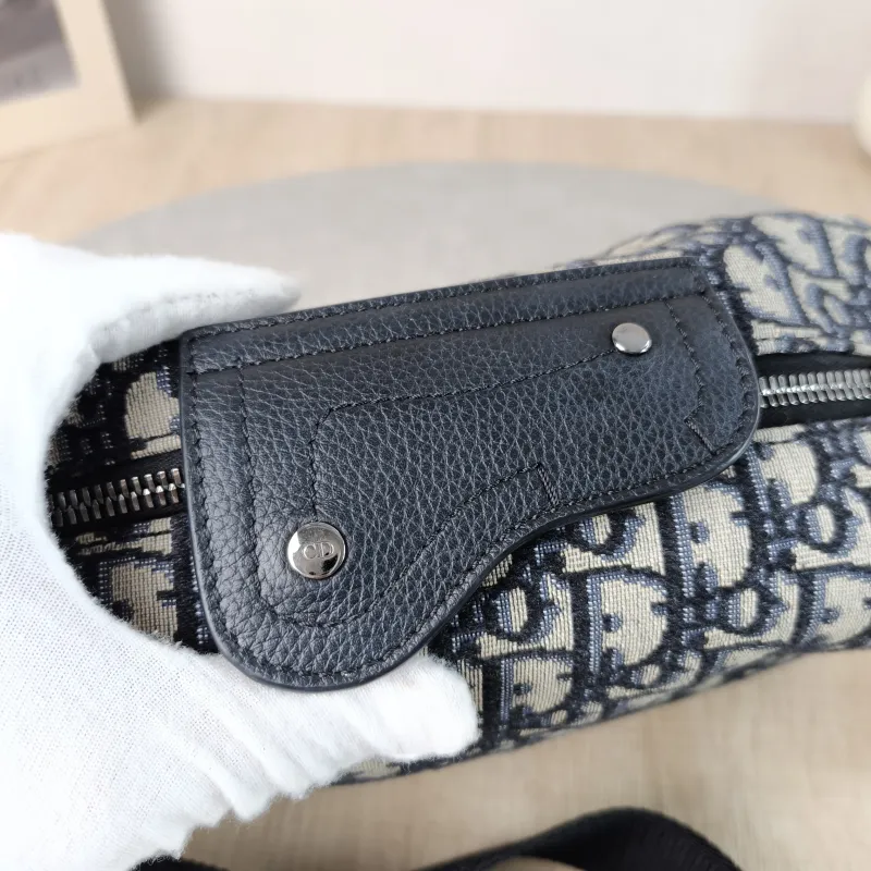 DIOR Crossbody Bag Lingot 22 Shoulder Bag Blue Canvas One Size 22 × 10.5 × 12.5 cm — detail view 11 of 12