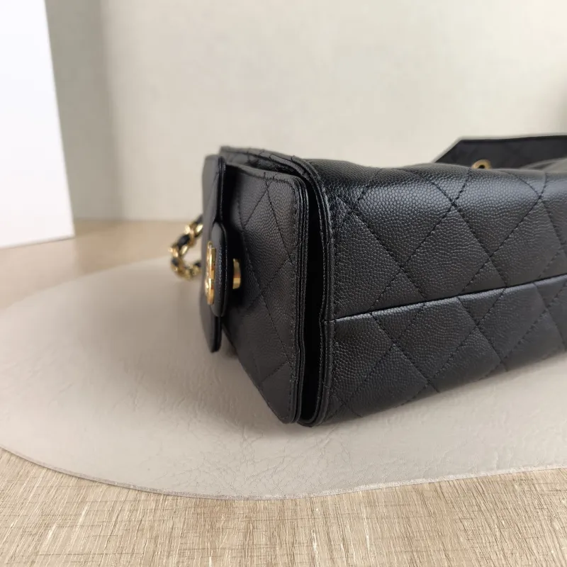 Chanel Shoulder Bag 25Bag Black Grained Calfskin Mini 20 × 12.5 × 22 cm — detail view 4 of 12