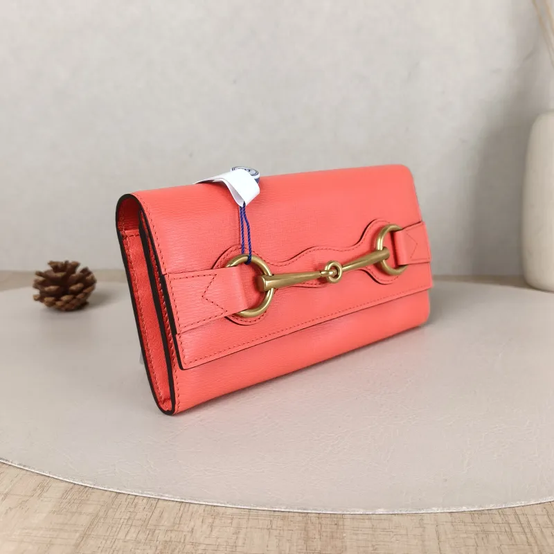 GUCCI Wallet Horsebit 1955Collection Horsebit Wallet Red Calfskin One Size19 × 3 × 10 cm — cover view 3 of 6