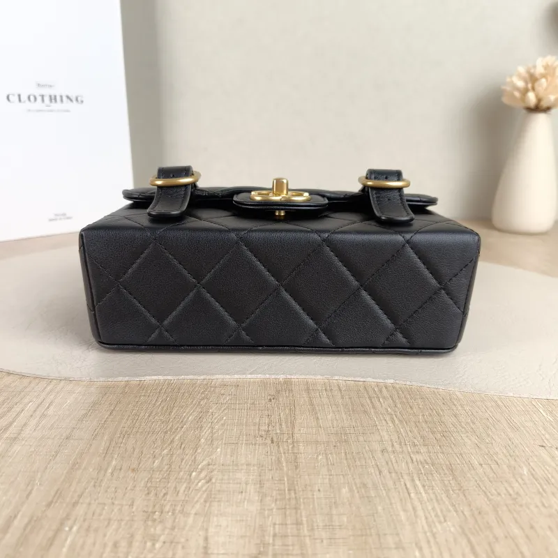Chanel Crossbody Bag Messenger Bag Black Calfskin One Size 20.6.5*12.5 — cover view 4 of 5