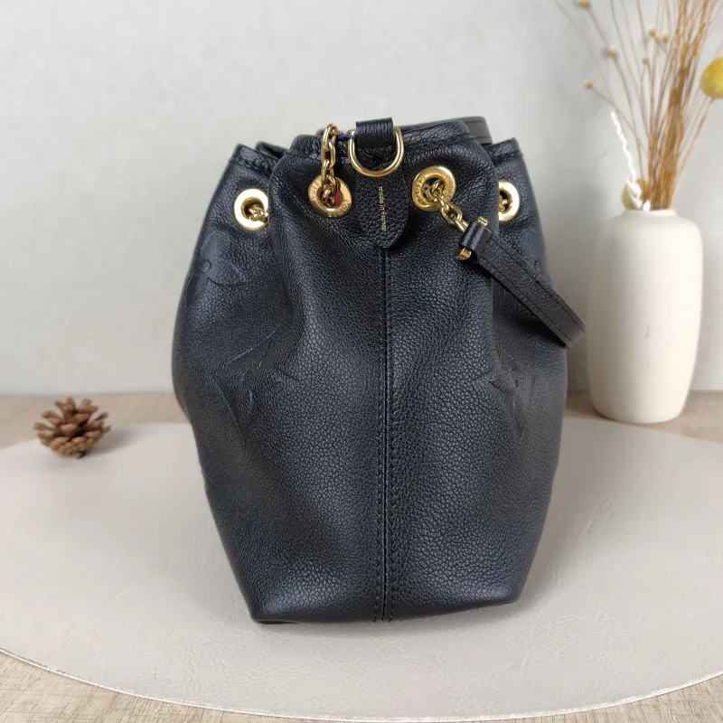 Louis Vuitton Crossbody Bag BUNDLE Black Empreinte Embossed Calfskin Monogram Medium28 × 11.5 × 20 cm — detail view 10 of 12