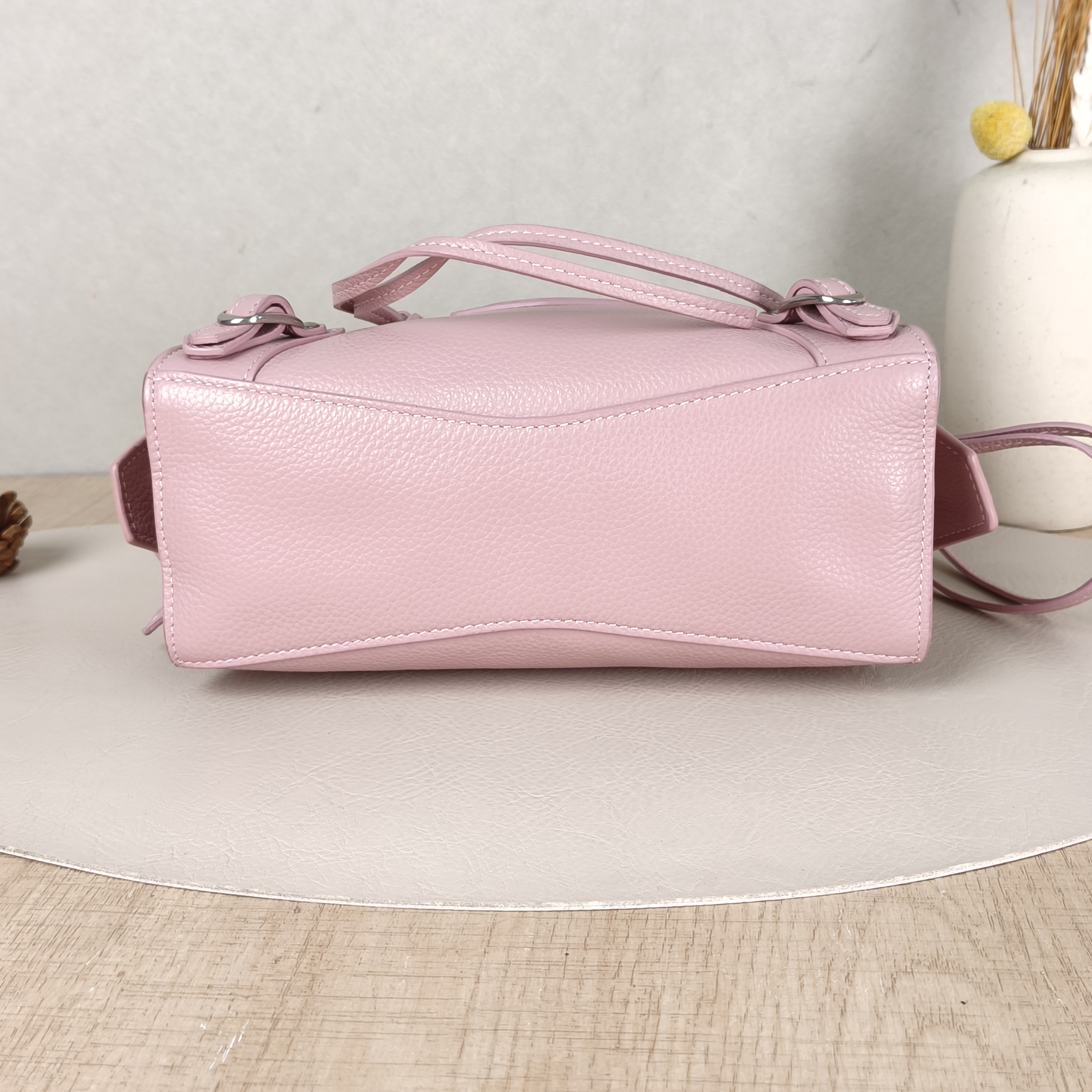 BALENCIAGA Crossbody Bagneo cagole Pink Lambskin Small22 × 9 × 14 cm — cover view 3 of 6