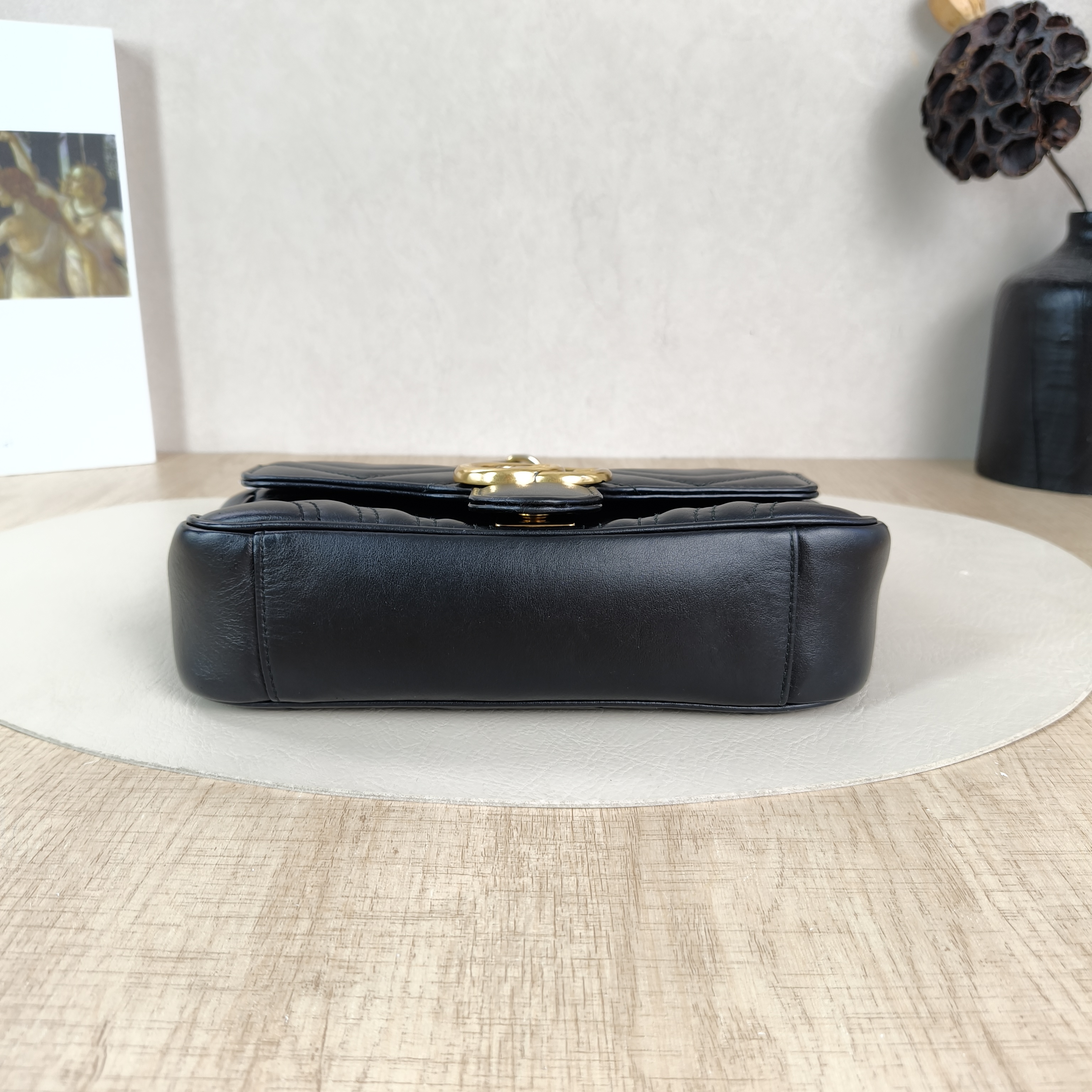 GUCCI Crossbody Bag GG Marmont Small Marmont 22Black CC alfskin Small22 × 6 × 13 cm — cover view 3 of 5