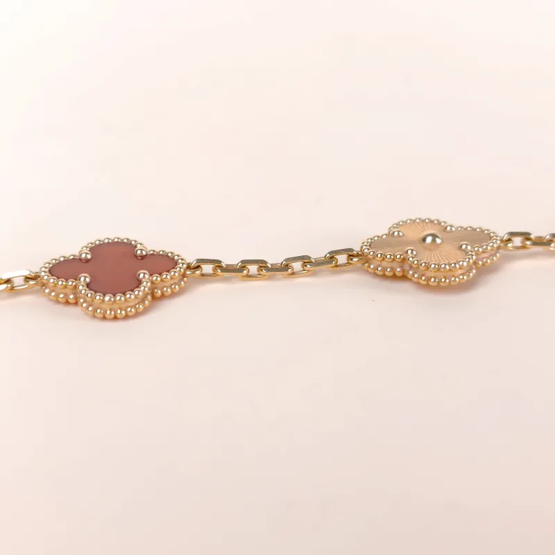 Van Cleef & Arpels Bracelet Alhambra Alhambra Collection Five-Motif Bracelet 18KR ose Gold Vintage Small 15.5cm 3.5cm — cover view 10 of 10