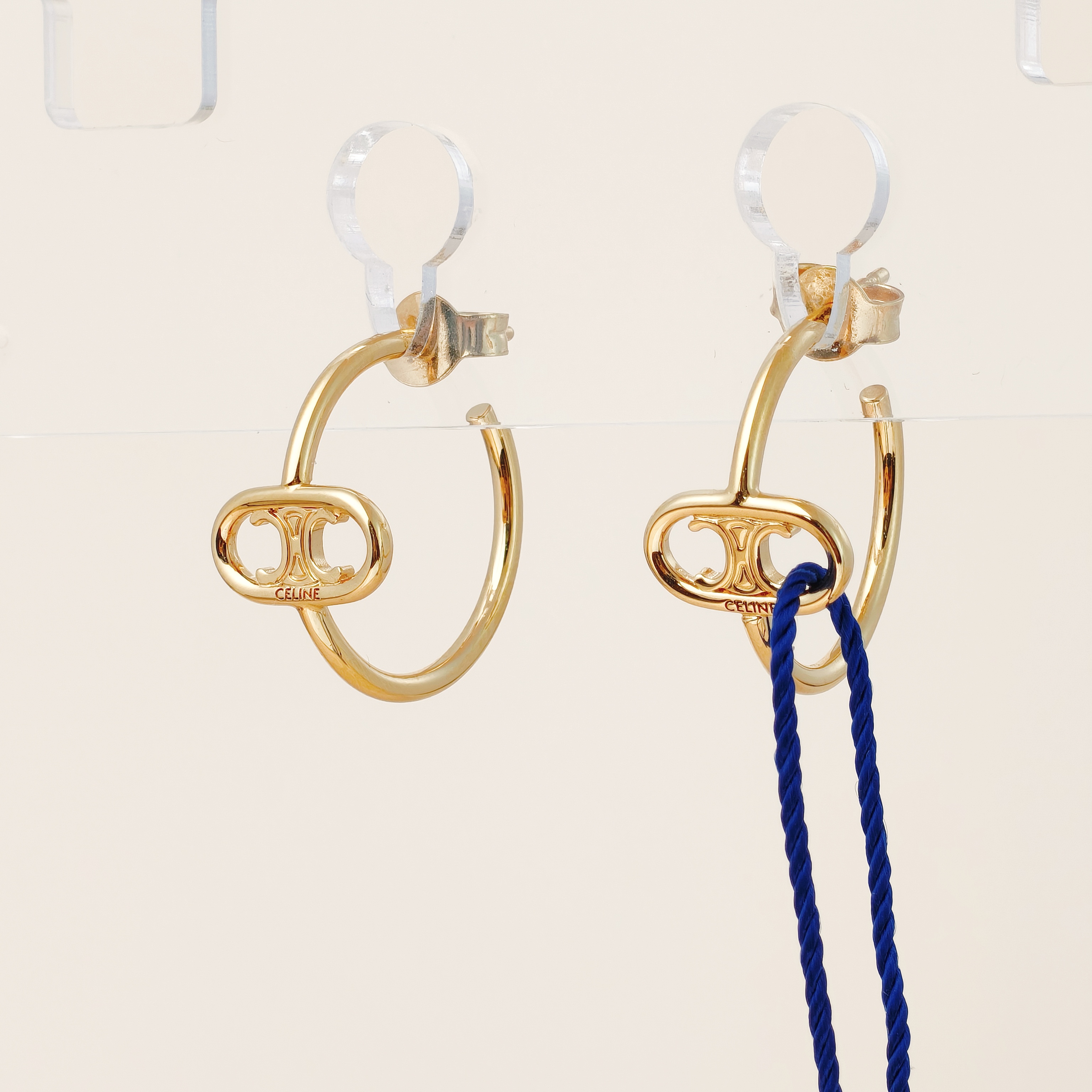 CELINE Earrings Earrings Gold One Size
