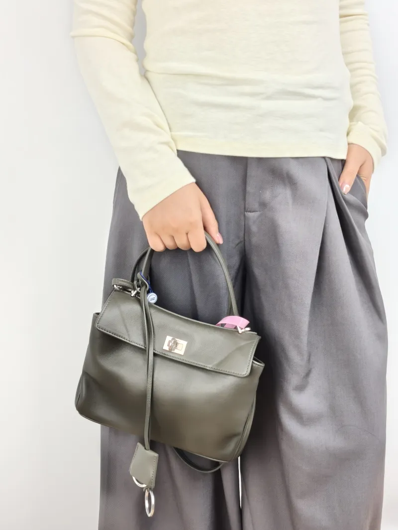 BALENCIAGA Crossbody Bag RODEO Calfskin Mini 23 × 10 × 17 cm — on-model view 2 of 2