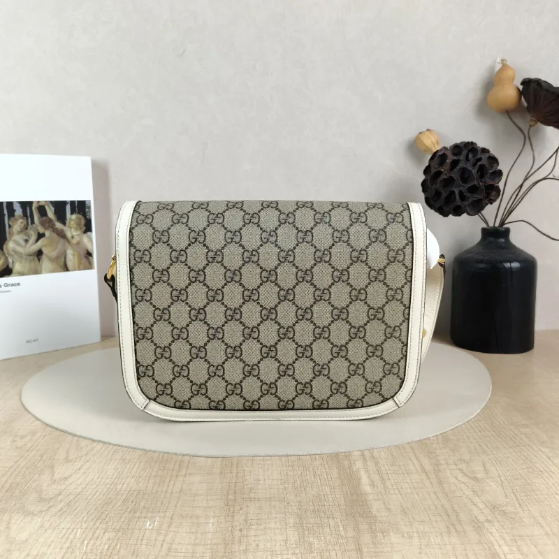 GUCCI Crossbody Bag Horsebit 1955 Horsebit Medium White PVC Medium25 × 8 × 18 cm — cover view 2 of 6