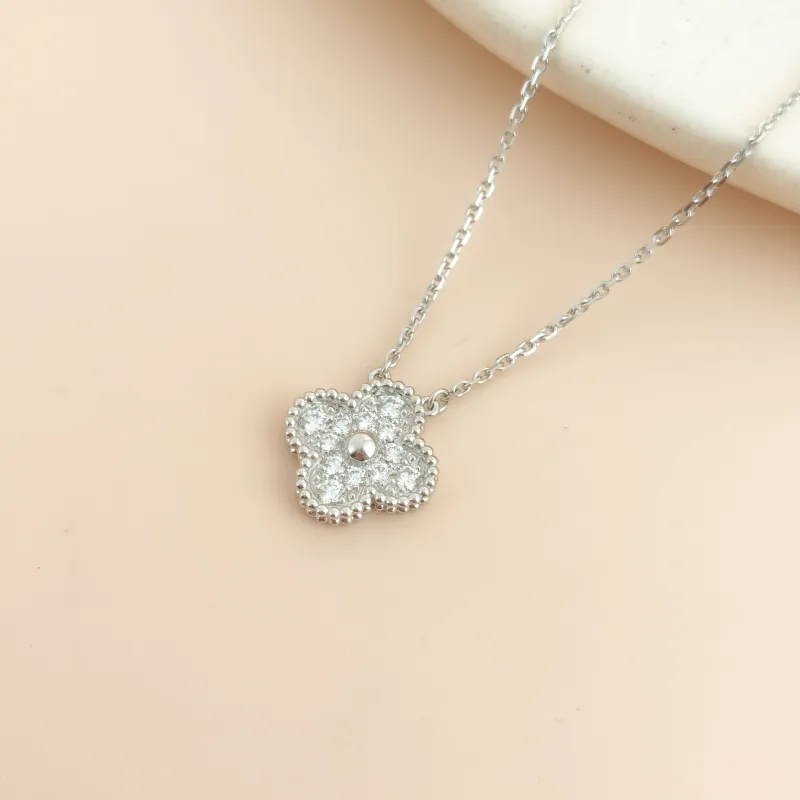 Van Cleef & Arpels Necklace Alhambra White Gold 18KW hite Gold Diamond 40cm — cover view 6 of 7