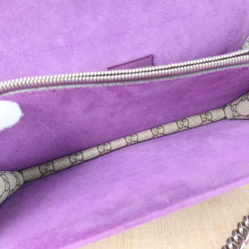 GUCCI Crossbody Bag Dionysus Monogram PVC Medium 28 × 9 × 17 cm — detail view 11 of 13
