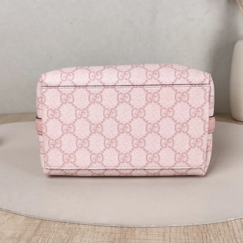 GUCCI Crossbody Bag GG Emblem Pink PVC Small 19 × 11 × 18 cm — cover view 4 of 5