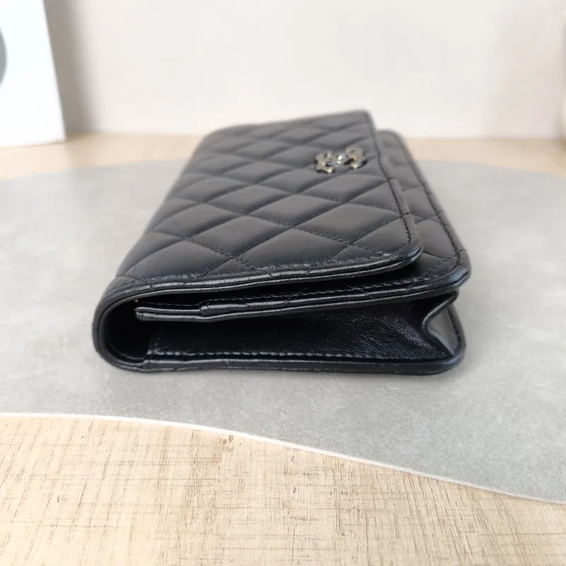 Chanel Crossbody Bag CF WOC Black Lambskin Mini 19.2 × 3.5 × 12.3 cm — detail view 11 of 12