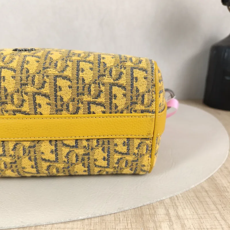 DIOR Crossbody Bag Lingot 22 Shoulder Bag Yellow Canvas One Size 22 × 10.5 × 12.5 cm — detail view 3 of 10