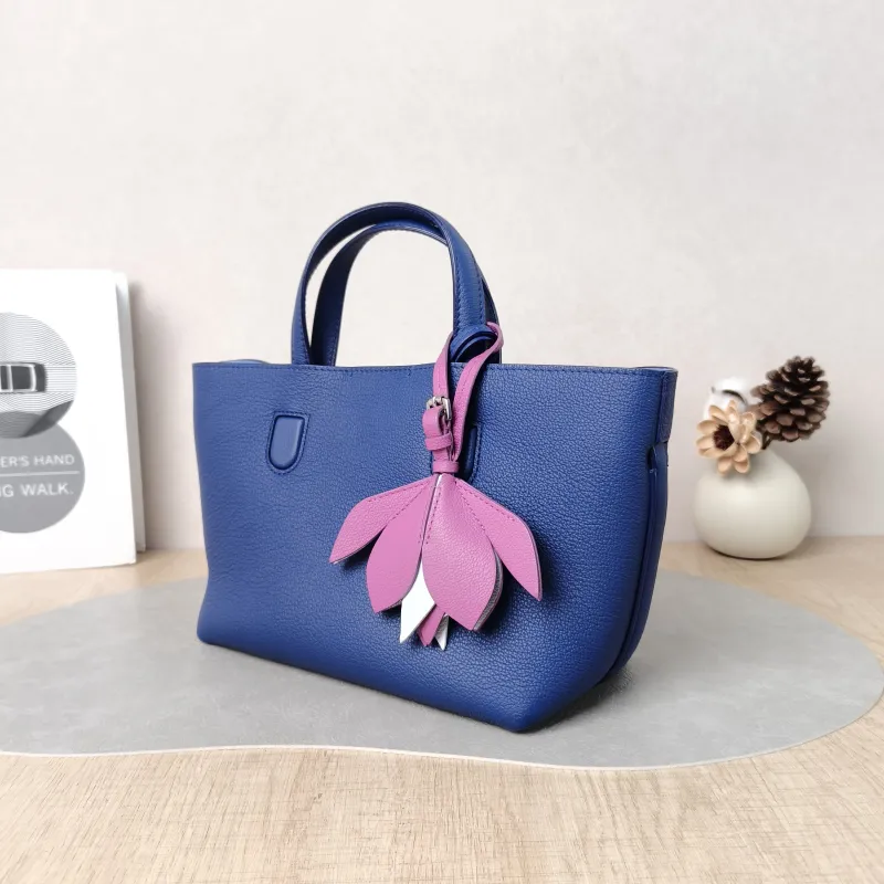 DIOR Top Handle Bag Tote Bag Top Handle Bag Navy Calfskin One Size 21 × 12 × 16 cm — cover view 3 of 5