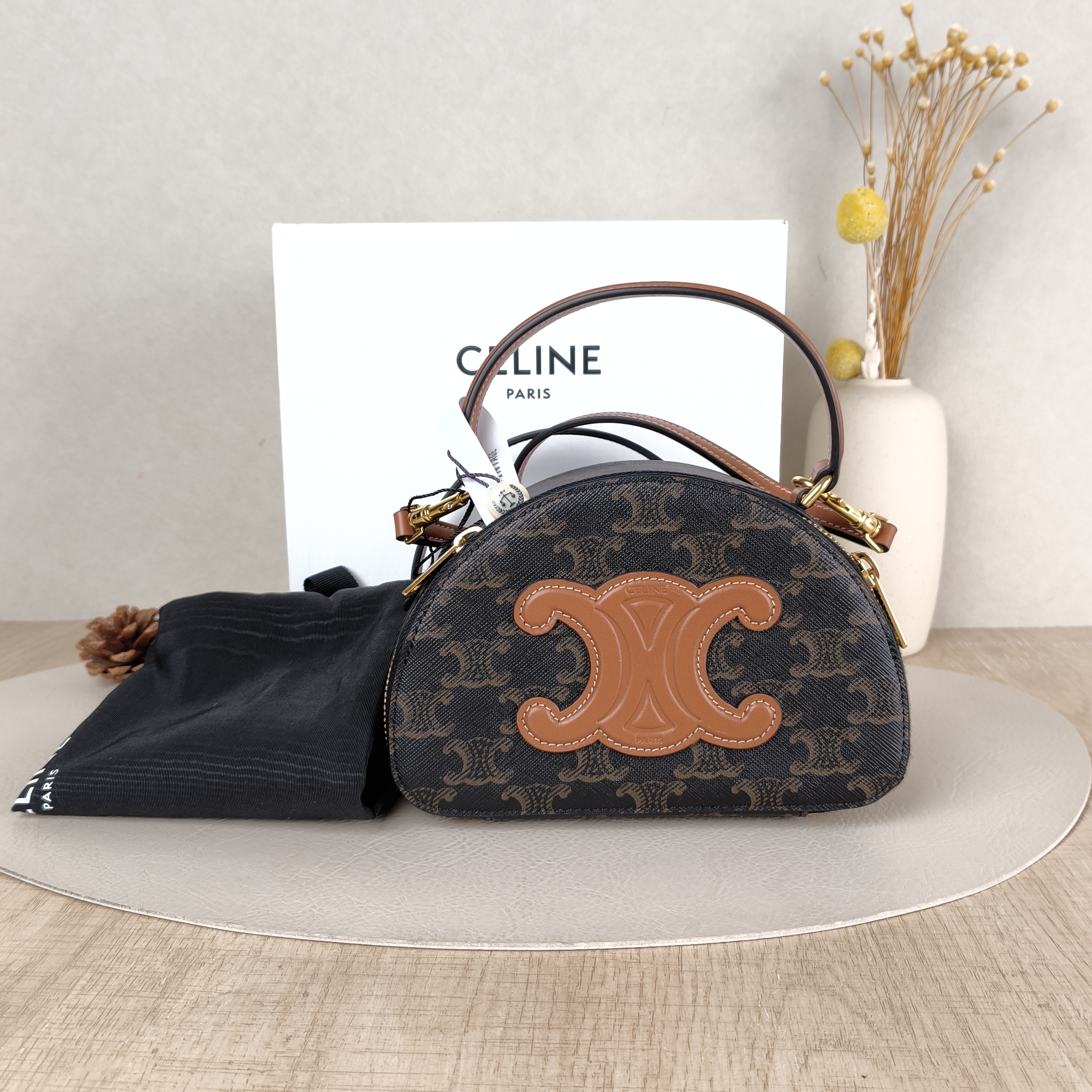 CELINE Crossbody Bag Triomphe Monogram PVC18 × 6 × 12.5 cm — cover view 6 of 6