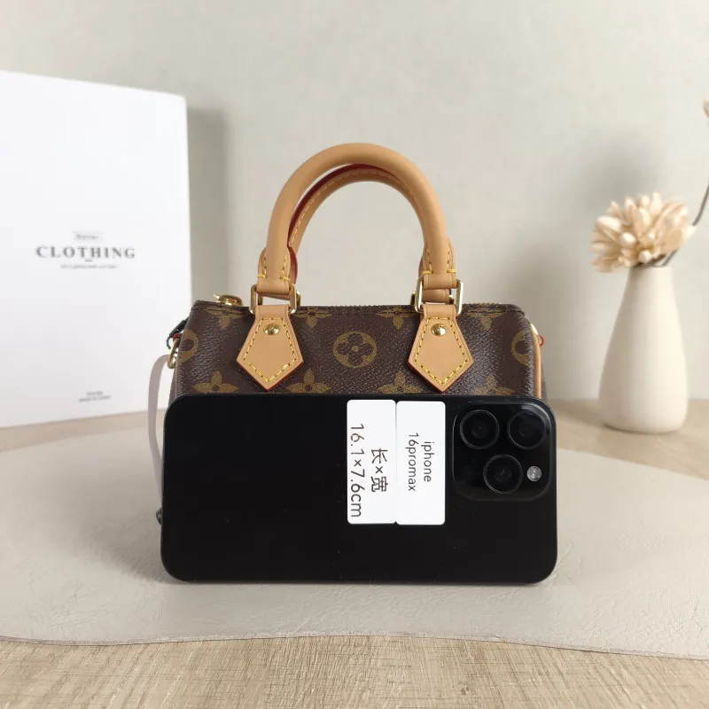Louis Vuitton Crossbody Bag Speedy Nano Shoulder Strap PVC nano 16 × 7.5 × 10 cm — cover view 3 of 5