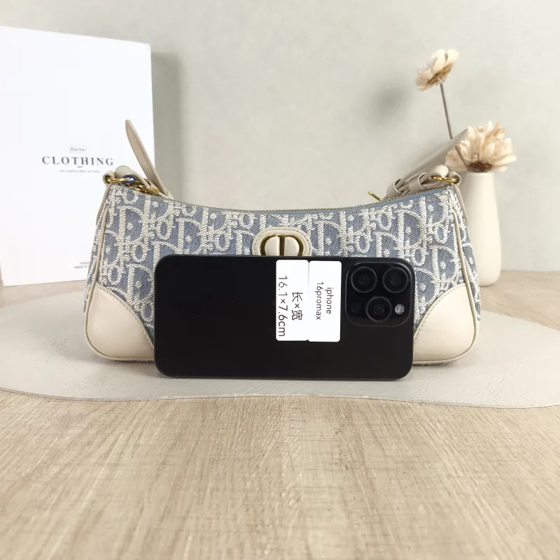 DIOR Shoulder Bag 30 Montaigne hobo Beige ，Canvas Mini 26.5 × 7 × 12 cm — cover view 2 of 5