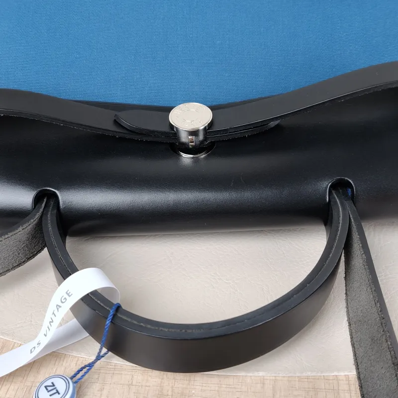 Hermès Crossbody Bag Herbag 31 Blue Black Canvas Medium 30.5 × 11 × 25.5 cm C — detail view 7 of 16
