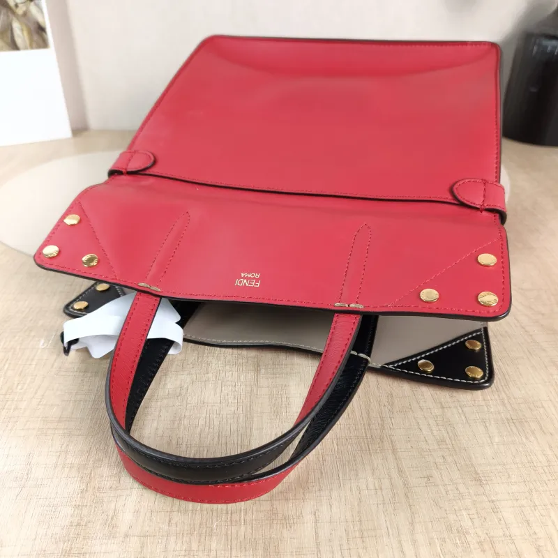 FENDI Crossbody Bag Top Handle Shoulder Crossbody Bag Colorblock Calfskin One Size 25 × 12 × 19.5 cm — detail view 1 of 11