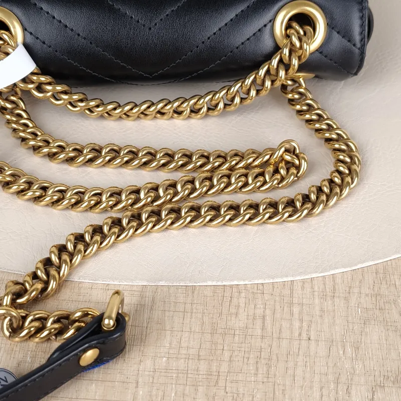 GUCCI Crossbody Bag GG Marmont Small Marmont 22Black CC alfskin Small22 × 6 × 13 cm — detail view 12 of 12