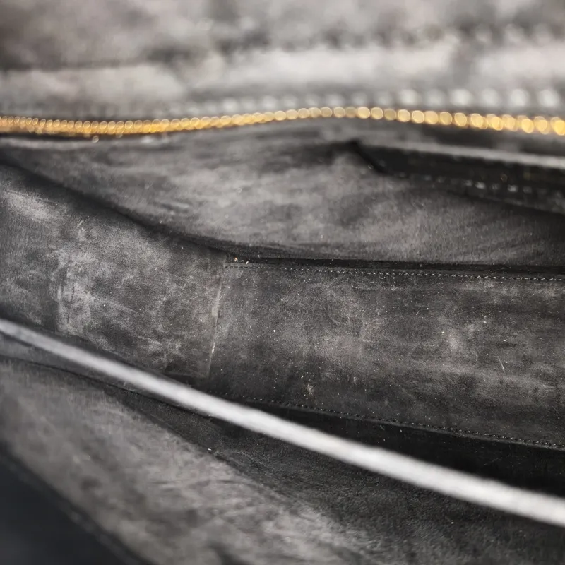 DIOR Top Handle Bag Lady Lady Dior Bag Black Lambskin Large 32 × 11 × 25 cm — detail view 9 of 12