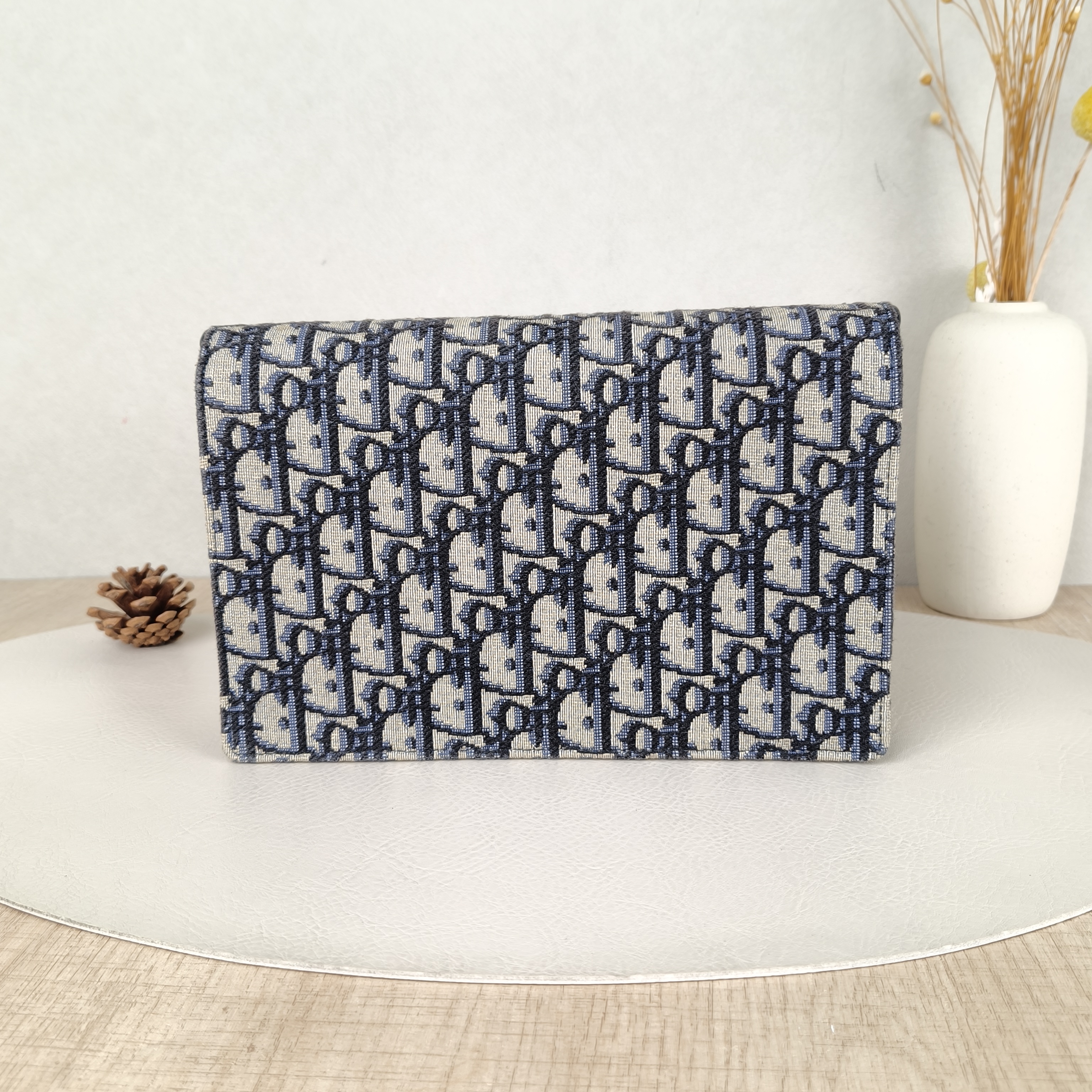 DIOR Crossbody Bag woc Blue Canvas Medium21.5 × 4.5 × 13.5 cm — cover view 3 of 6