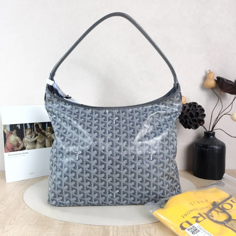 GOYARD Shoulder Bag Boheme Hobo​ Grey ine Canvas Small 43 × 14 × 27 cm — cover view 2 of 6