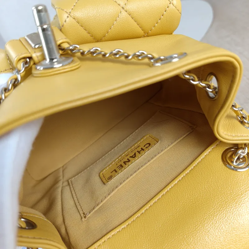 Chanel Backpack Duma Yellow Calfskin Small16.5 × 10 × 17.5 cm — detail view 3 of 12